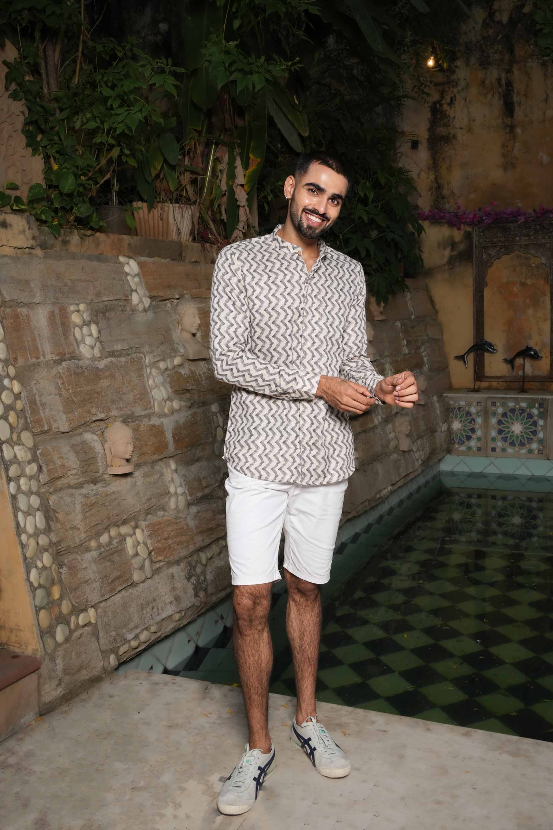 Grey ZigZag Shirt